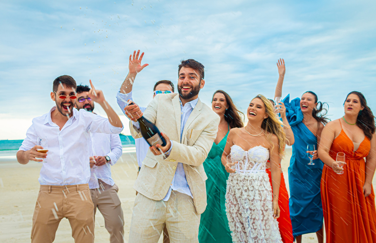 Casamento pé na Areia no Guarujá - Igor Vilares Fotografia