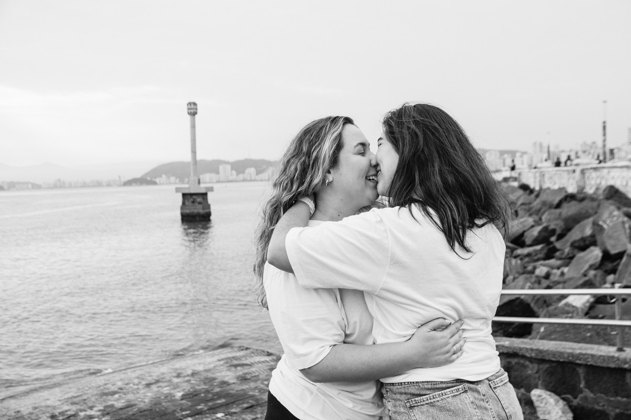 Pedido de casamento no pôr do sol em Santos – Dafne & Giovanna - Igor Vilares Fotografia