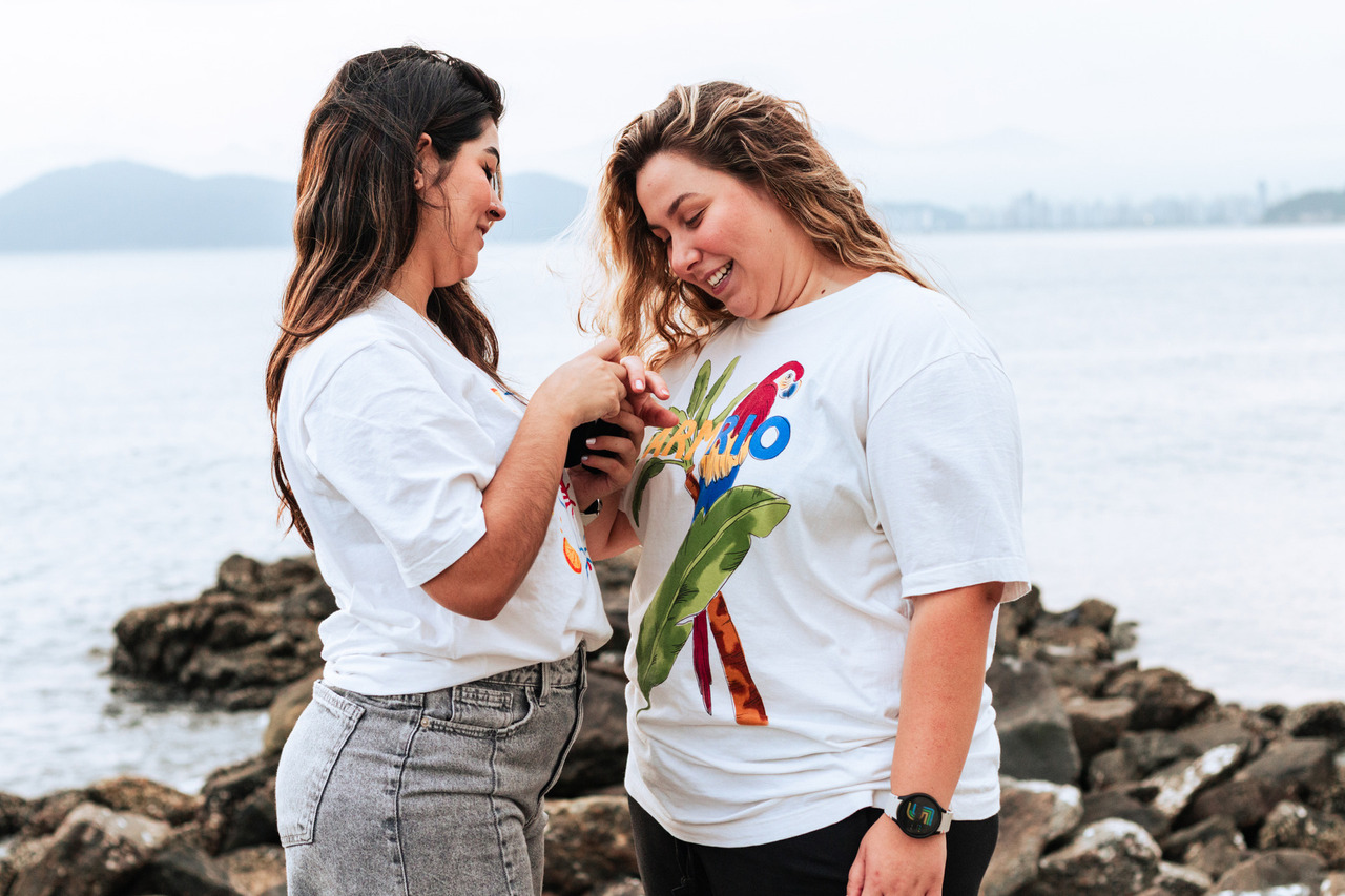 Pedido de casamento no pôr do sol em Santos – Dafne & Giovanna - Igor Vilares Fotografia