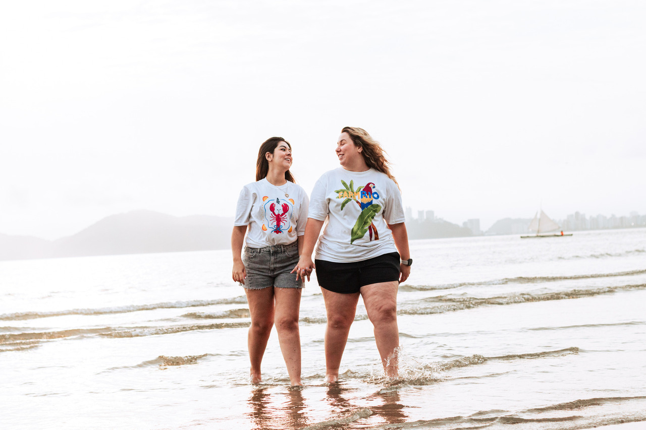 Pedido de casamento no pôr do sol em Santos – Dafne & Giovanna - Igor Vilares Fotografia