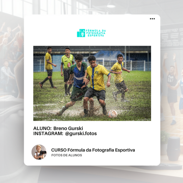 Foto esportiva feita por aluno do curso