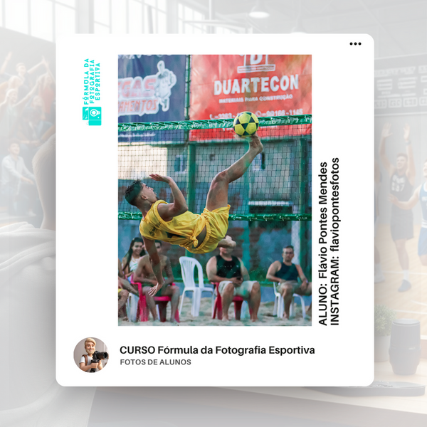 Foto esportiva feita por aluno do curso