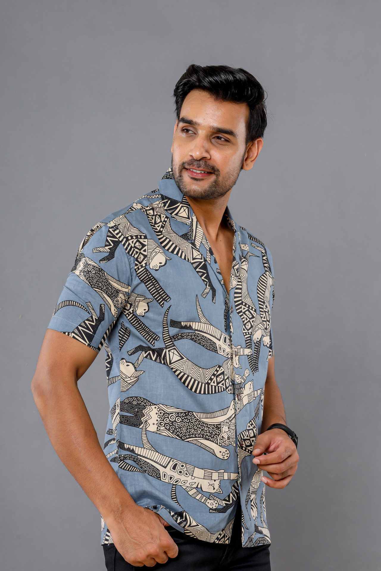 sanganeri printed shirt