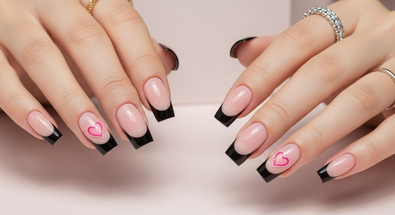 sencillas diseños de uñas cortas