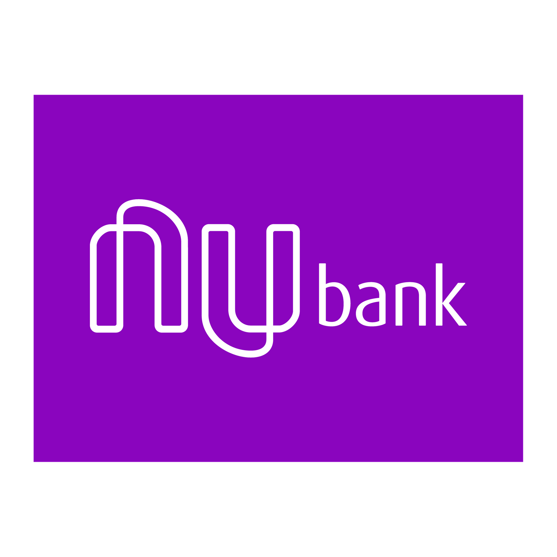 Logotipo do Nubank representando a opção de pagamento facilitado com cartão de crédito Nubank.