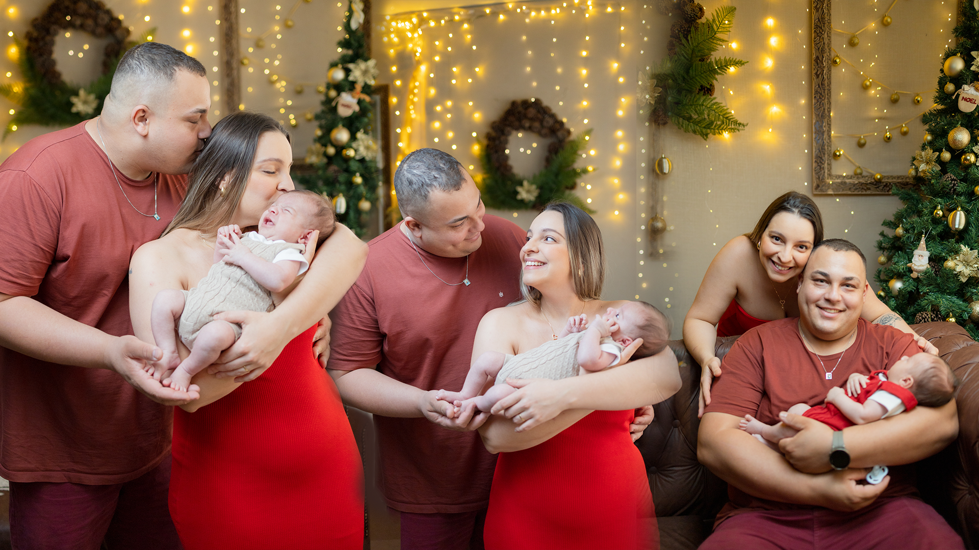 Ensaio de Natal em estúdio santa bárbara doeste