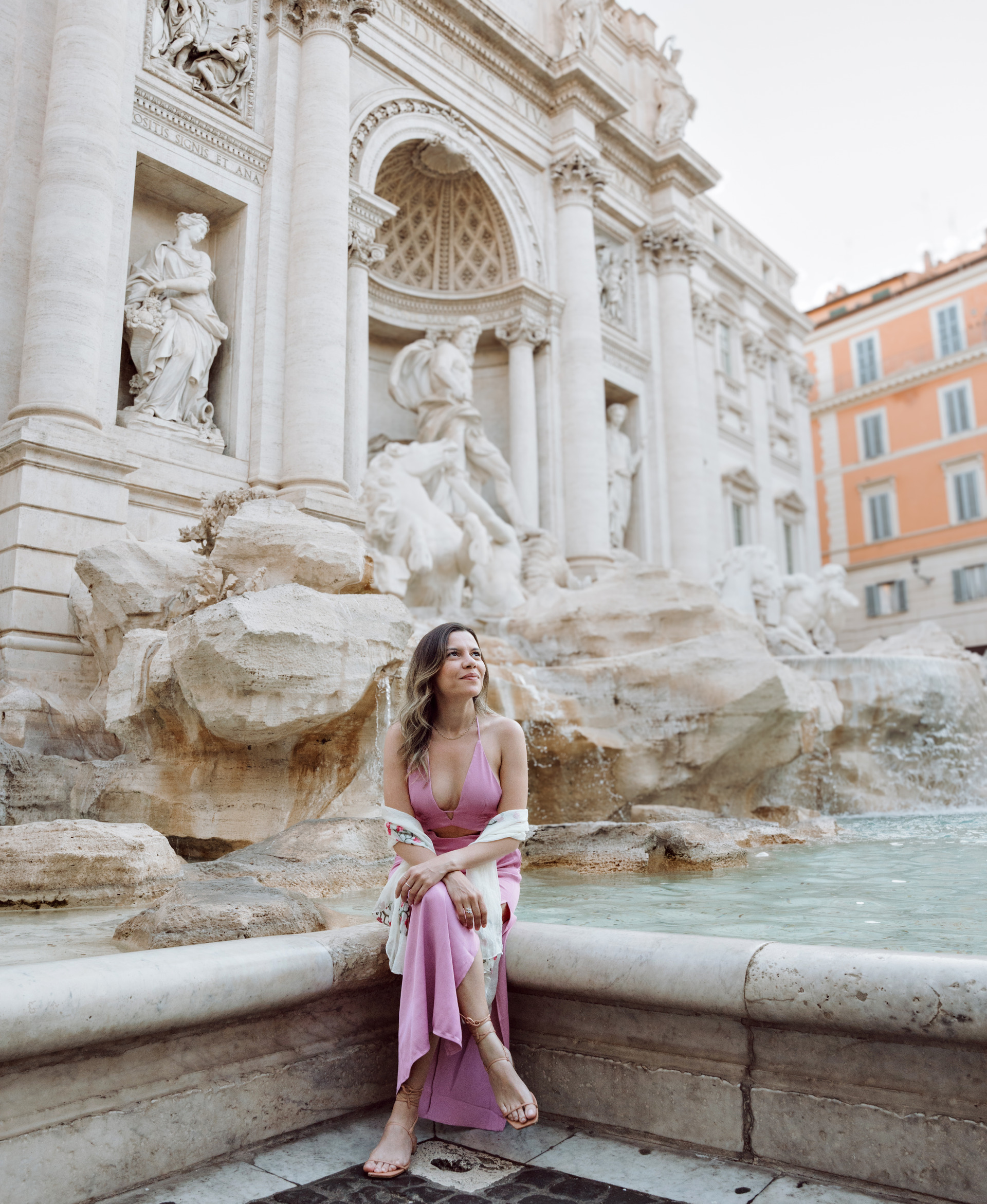 ensaio fotográfico em roma na fontana di trevi