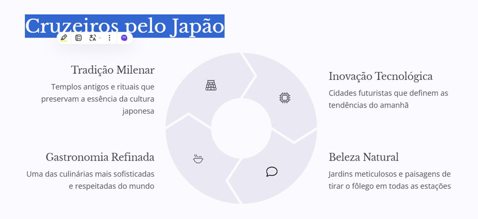 Infográfico Cruzeiros pelo Japão