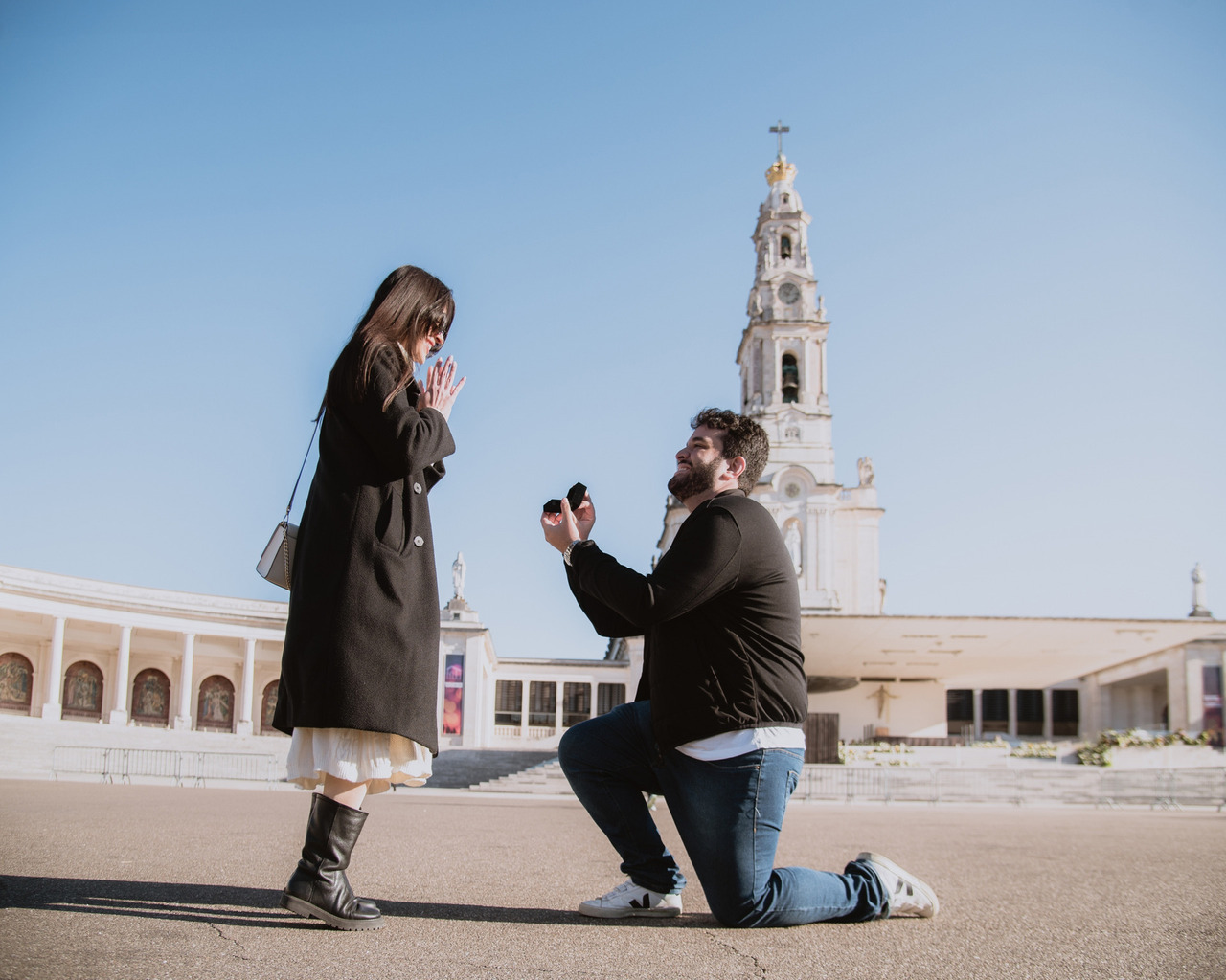 Pedido de casamento no Santuário de Fátima