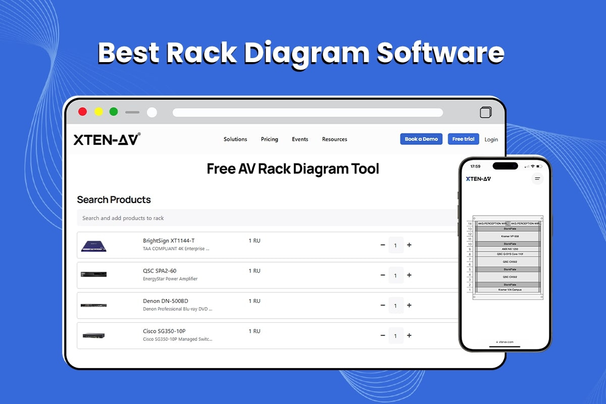 Av Rack Front Diagram Model Free Audio Visual Rack Diagram Tools For AV Integrators