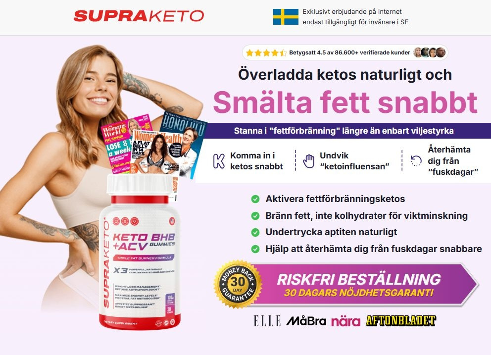Supra Keto BHB + ACV Gummies Sverige