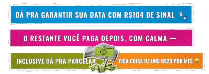Garanta sua data com pagamento facilitado no Petgraphia