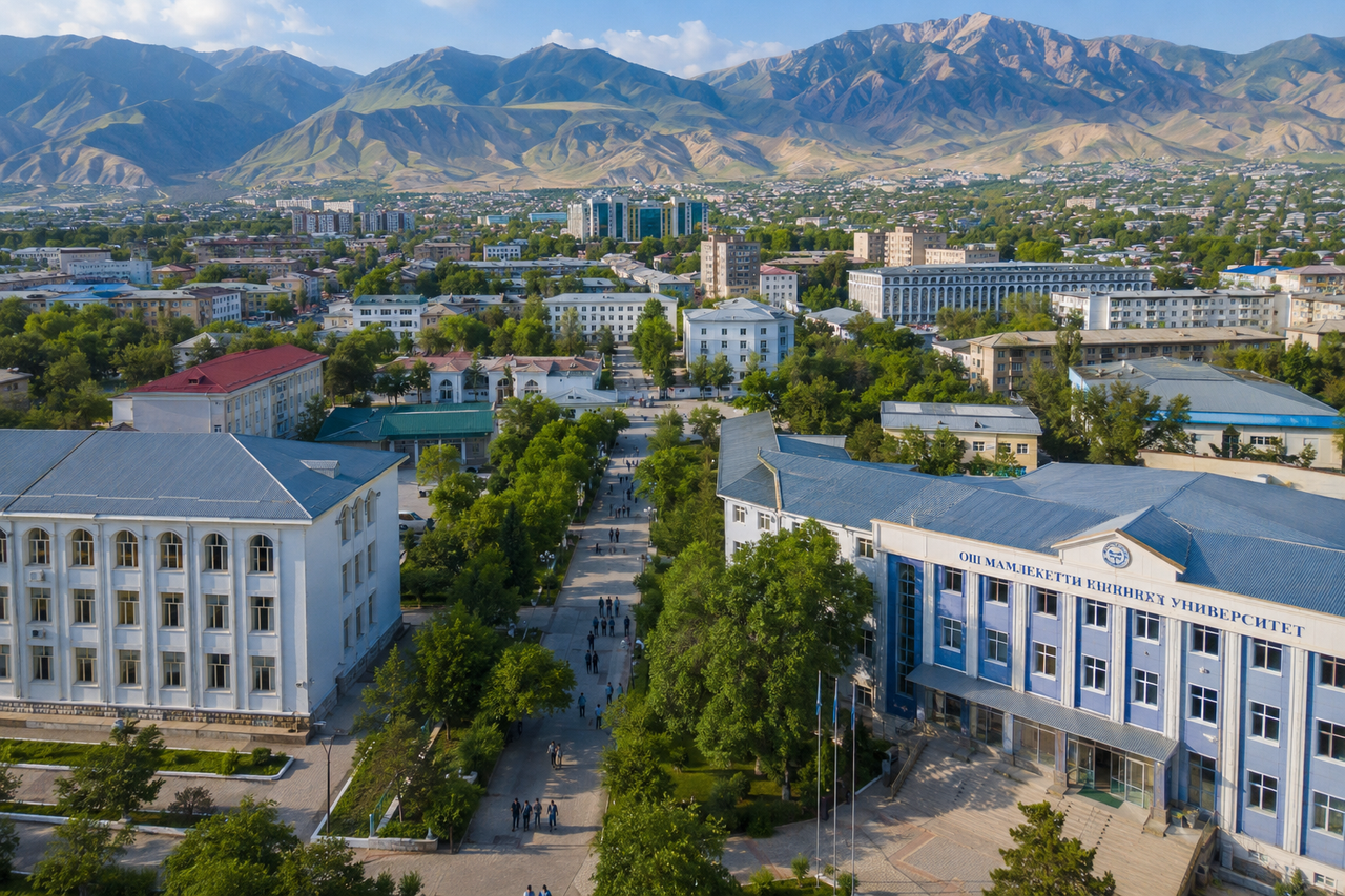 Aerial view of Osh State Medical University campus