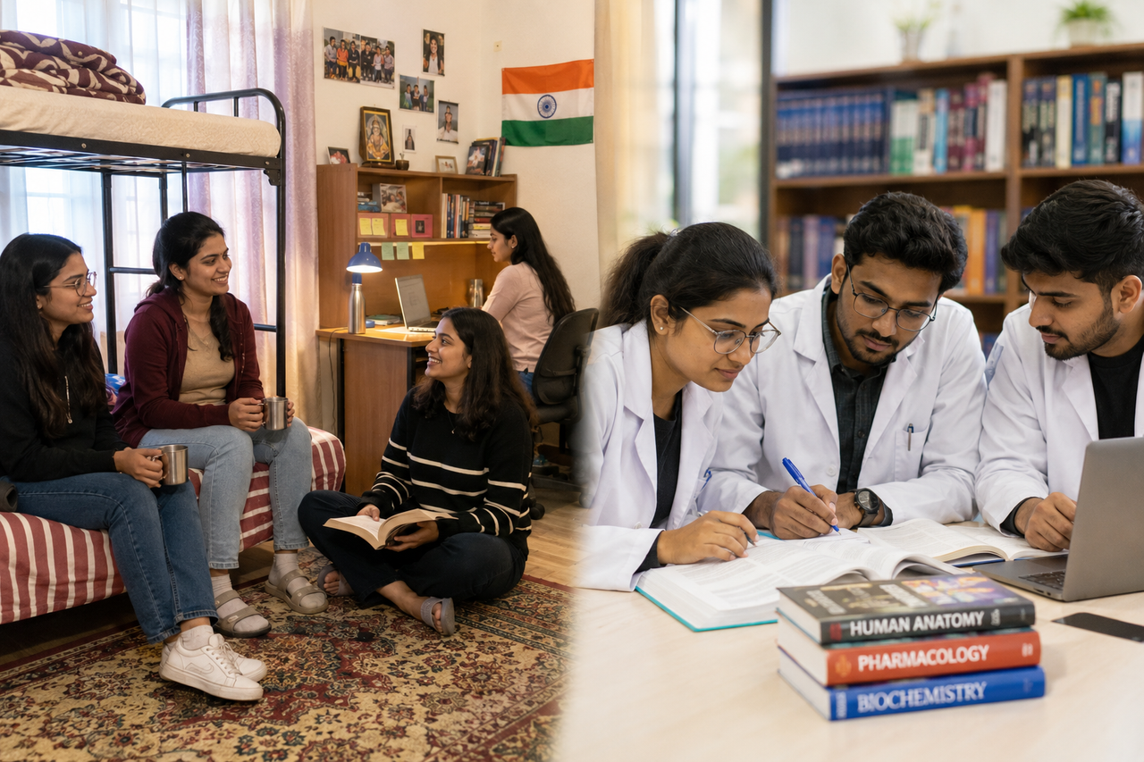 Indian Students Life and Hostel Facilities in Osh