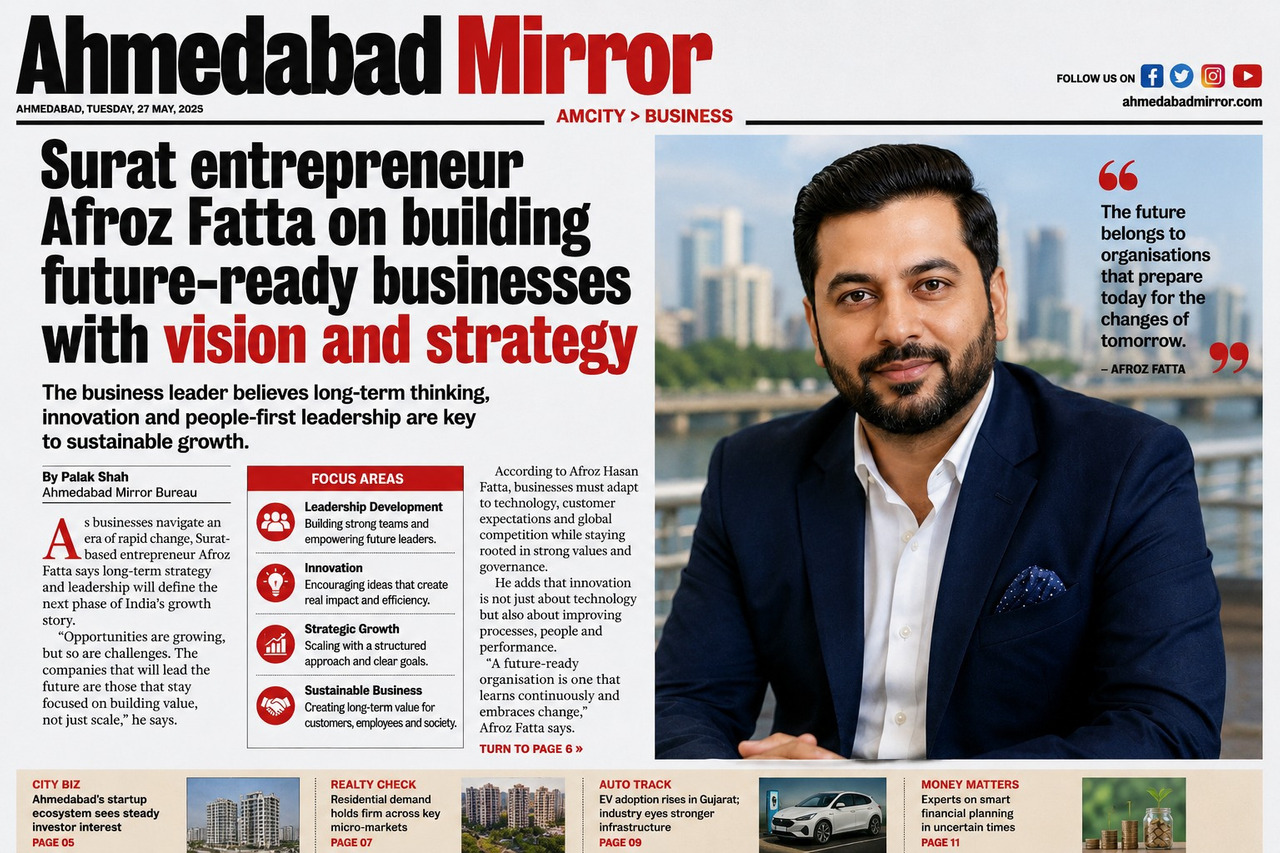 Afroz Fatta discussing business leadership, innovation, and long-term value creation for sustainable growth.